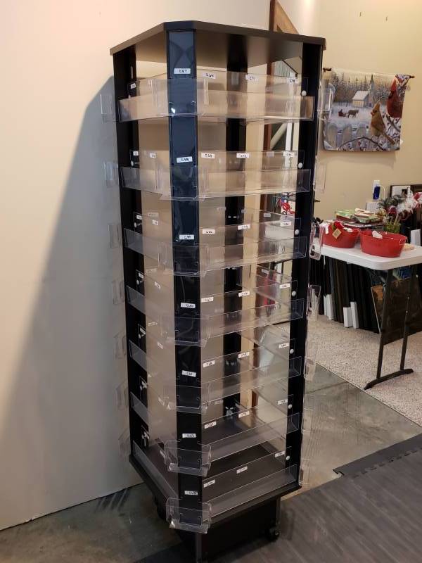 lot 204 image: Large 6 Four-Sided Display Fixture on Wheels