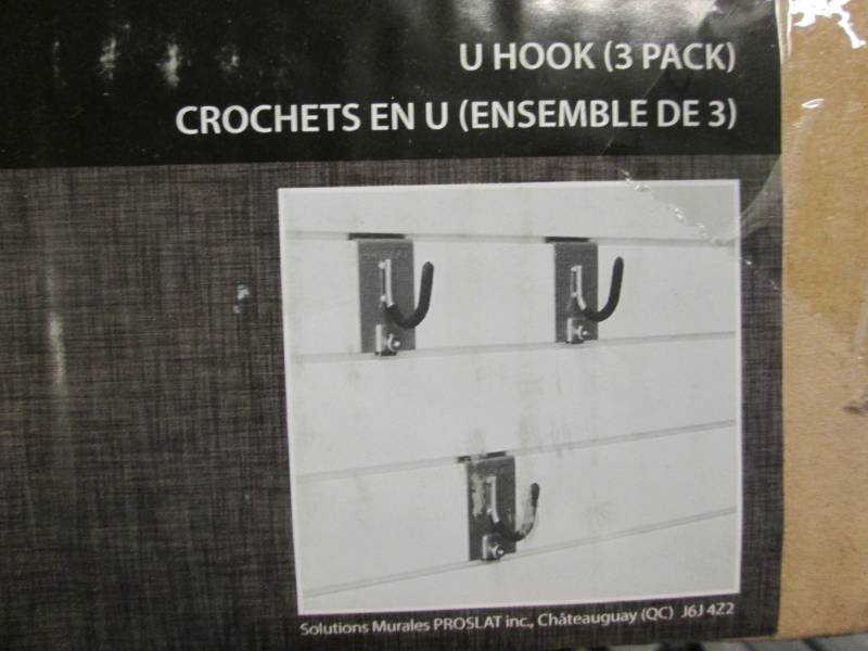 lot 113 image: 3 pk Proslat U Hooks Retail $21.77...