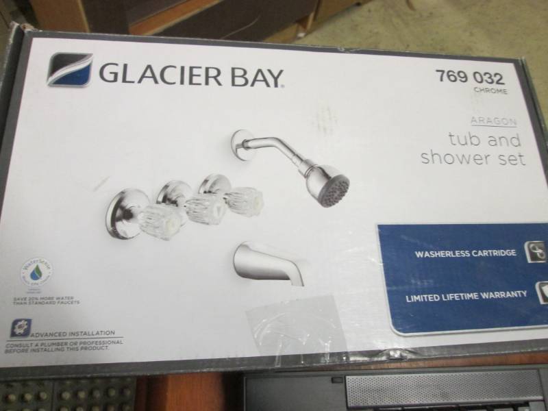 lot 127 image: Glacier Bay Aragon 3-Handle 1-Spray...