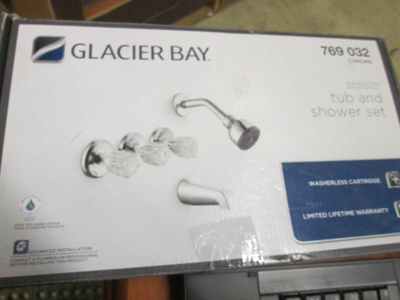 lot 128 image: Glacier Bay Aragon 3-Handle 1-Spray...
