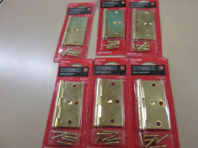 lot 151 image: 6 Everbilt 3-12 in. Bright Brass S...