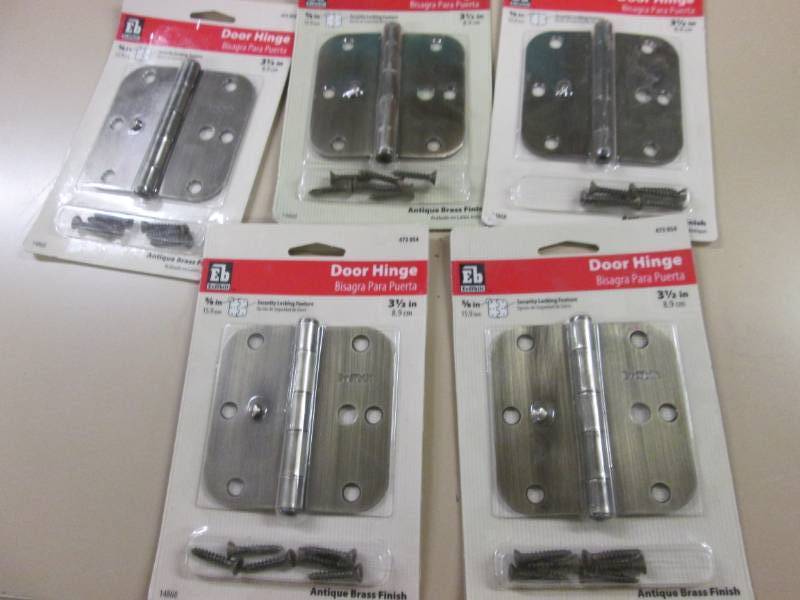 lot 153 image: 5 Everbilt 3-12 in. Antique Brass ...