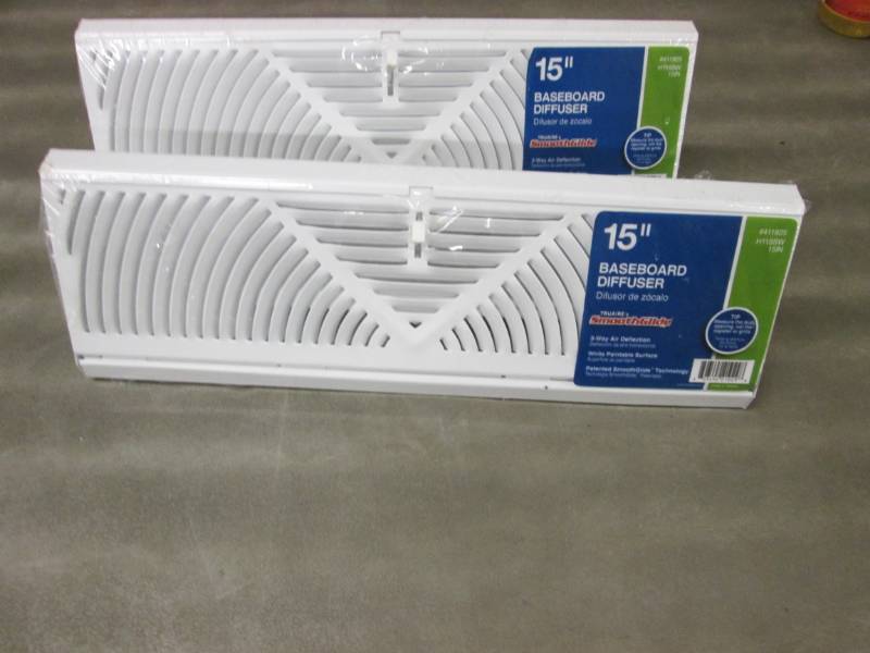 lot 229 image: 2 -15 inch TruAire Baseboard Diffus...