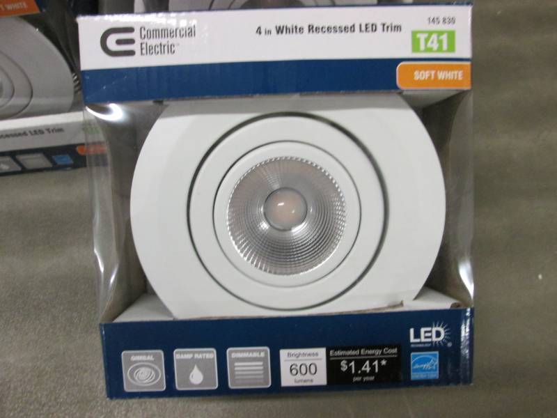 lot 238 image: 4 Commercial Electric 4 in. White L...