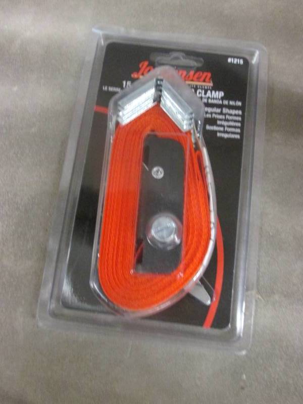lot 260 image: 5 Jorgensen 15 ft Nylon Band Clamps...