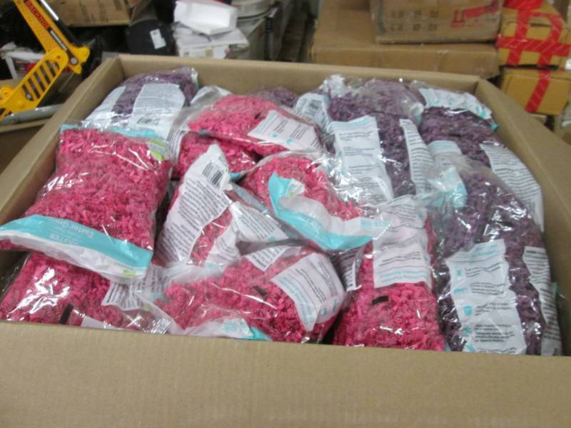 lot 307 image: Box of Assorted Colored Easter Gras...