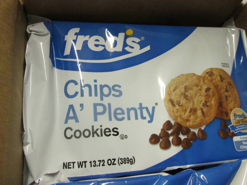 lot 309 image: 12 Packages 13.72 oz Freds Chips A...
