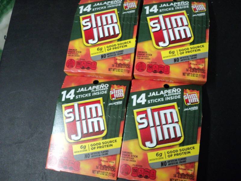 4 Boxes Jalapeno Slim Jims 14 sti...