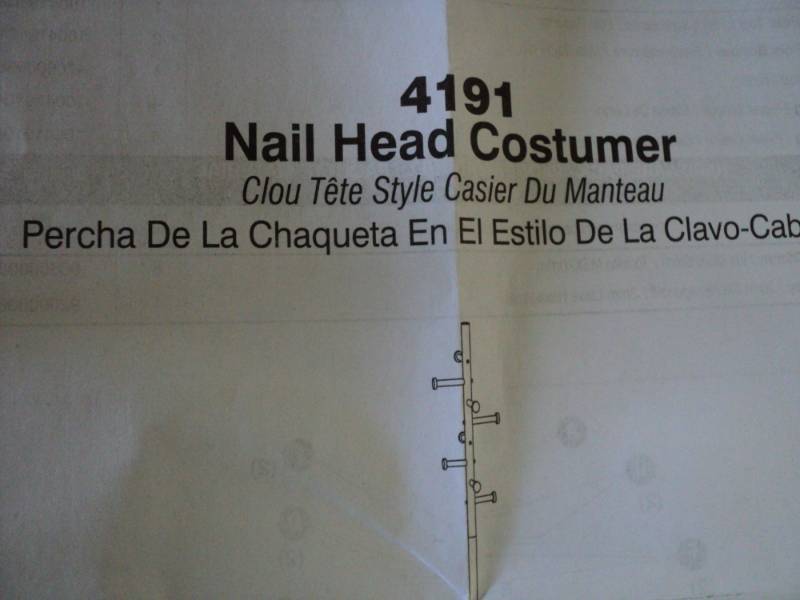 Nail Head CostumerCoat Rack needs...