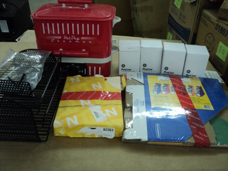 Hot Dog Machine, Light Bulbs, Boxes...