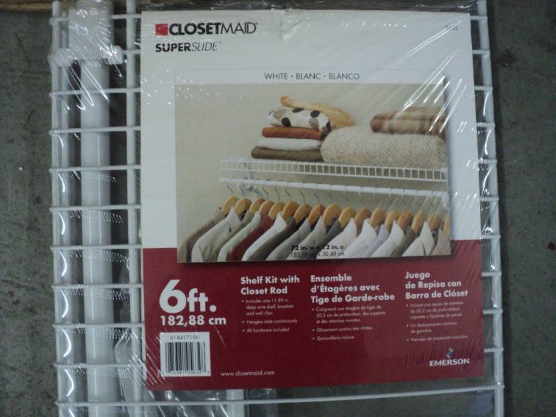 Closet maid Super Slide 6 ft Shelf ...