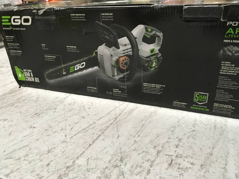 EGO 16 in. 56-Volt Lithium-ion Cordless Chainsaw with 5.0Ah Battery and Charger Included in good condition