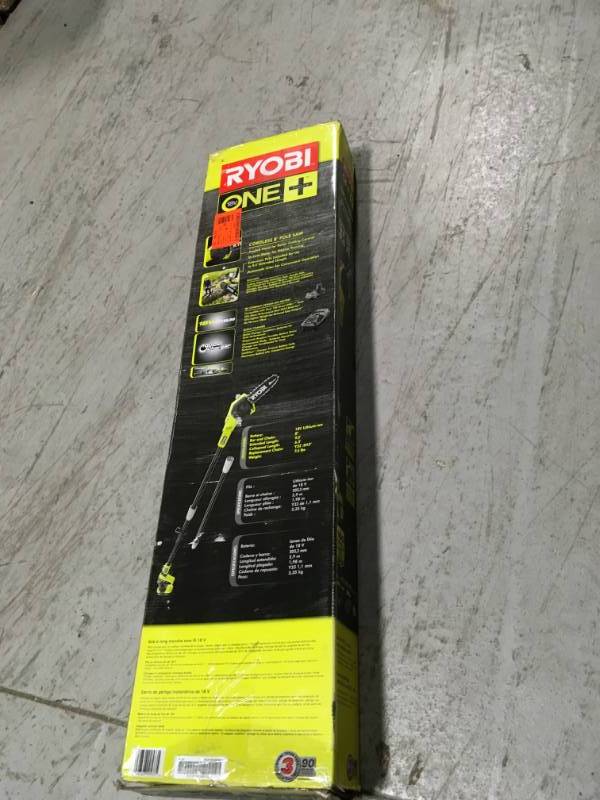 RYOBI ONE 8 in. 18-Volt Lithium-Ion Cordless Pole Saw 1.3 Ah Battery and Charger Included in good condition