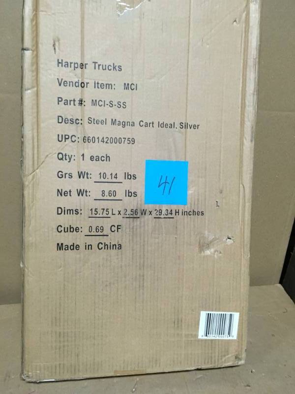 Magna Cart 160 lb. Capacity MCI Steel Folding Hand Truck in Silver in good condition