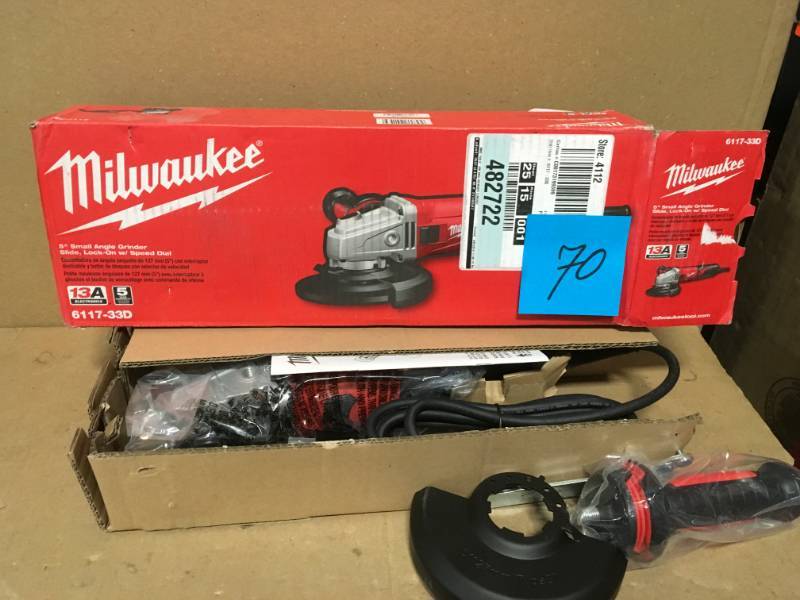 Milwaukee 13 Amp 5 in. Small Angle Grinder with Dial Speed in good condition