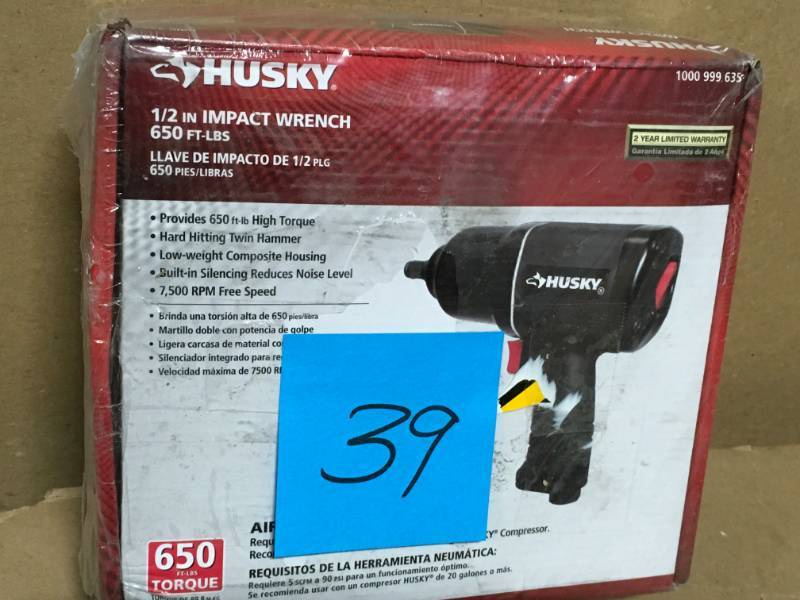 Husky 650 ft.lbs. 12 in. Impact Wrench in good condition