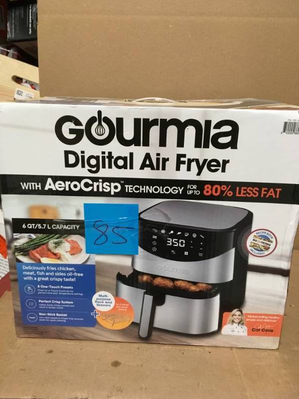 Gourmia 6-qt. Stainless Steel Digital Air Fryer in good condition
