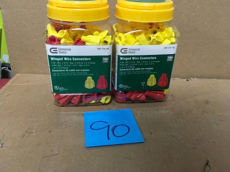Commercial Electric WINGTWIST Assorted Red and Yellow Wire Connectors (150-Pack) QTY 2 in good condition