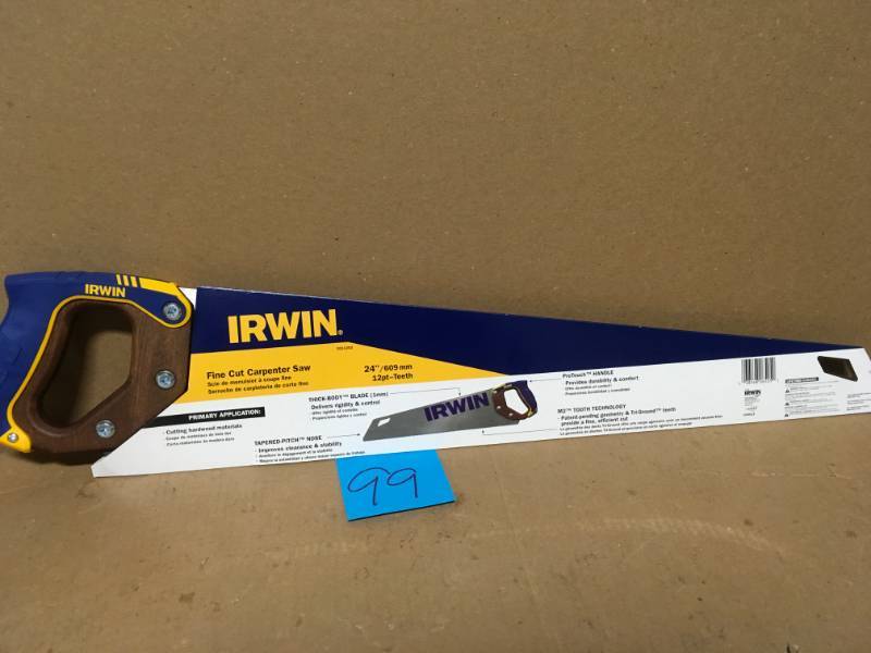 IRWIN 24-in Fine Cut Carpenter Saw in good condition