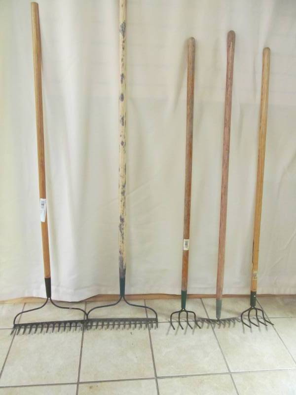 lot 36 image: garden rakes