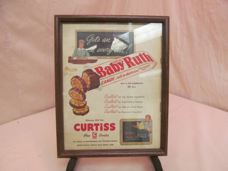 lot 186 image: Baby Ruth Candy Poster Framed