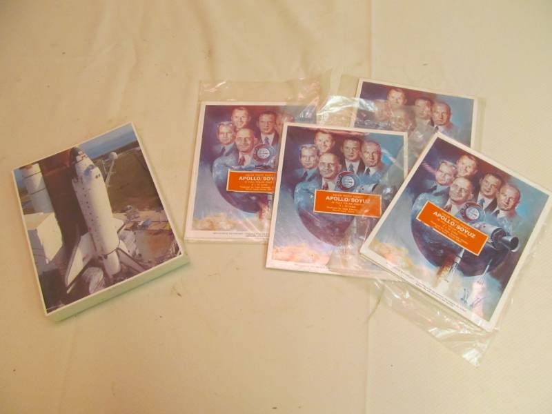 lot 210 image: Full color photos of Columbia  Apollo space shuttle