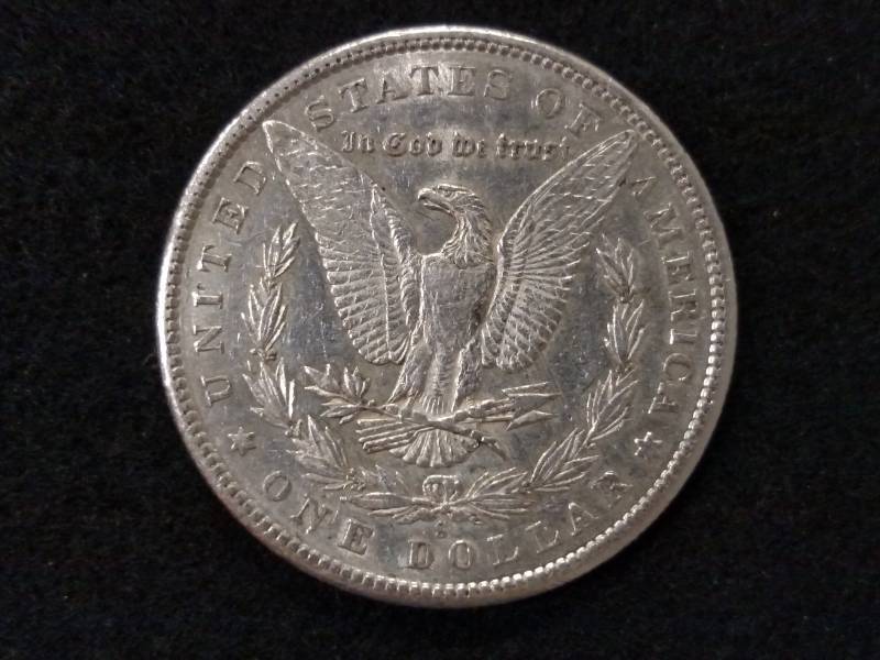 lot 9 image: 1880 S Morgan Silver Dollar...