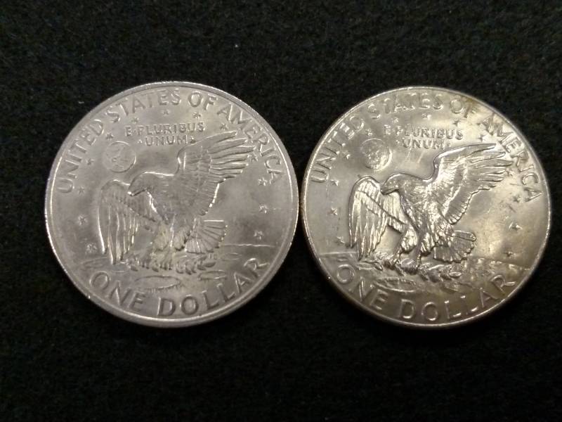 lot 81 image: 1971 D & 1977 D Eisenhower Dollars...