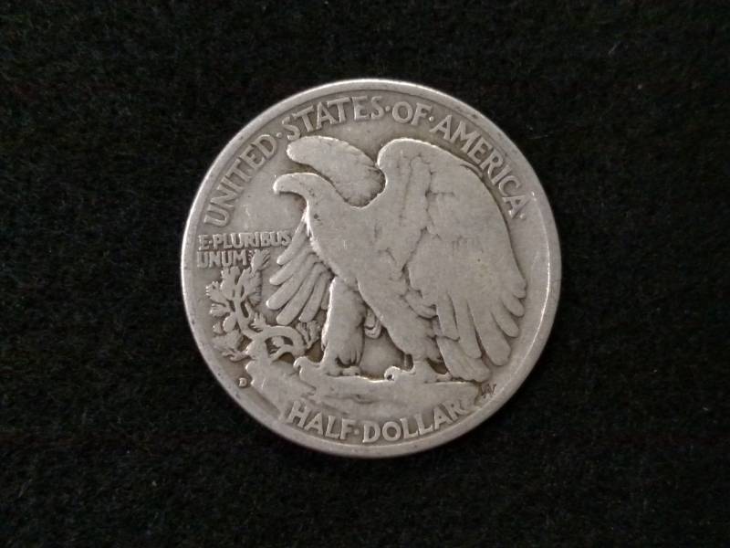 lot 92 image: 1934 D Walking Liberty Silver Half ...