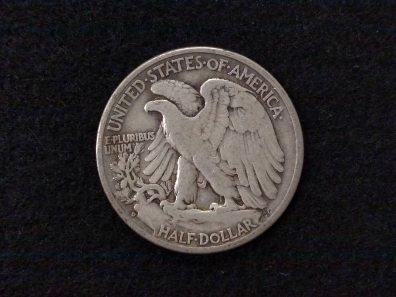 lot 101 image: 1937 D Walking Liberty Silver Half ...