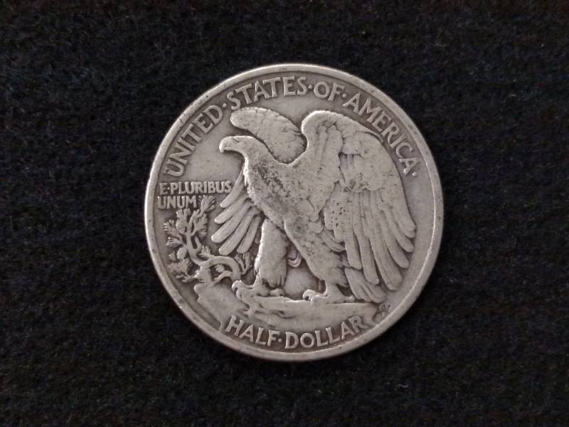 lot 103 image: 1938 Walking Liberty Silver Half Do...