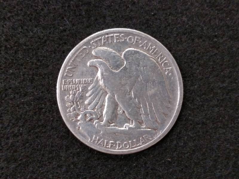 lot 118 image: 1945 S Walking Liberty Silver Half ...