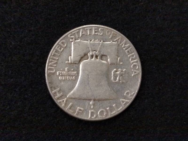lot 128 image: 1950 Franklin Silver Half Dollar...