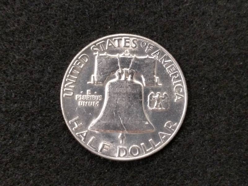 lot 129 image: 1950 D BU Franklin Silver Half Doll...