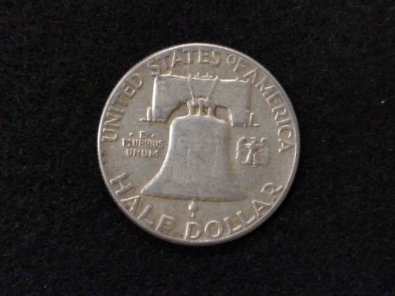 lot 130 image: 1951 Franklin Silver Half Dollar...