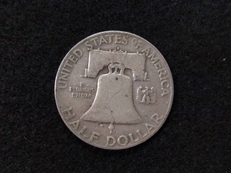 lot 134 image: 1953 D Franklin Silver Half Dollar...