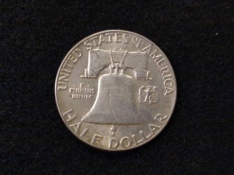 lot 135 image: 1954 Franklin Silver Half Dollar...