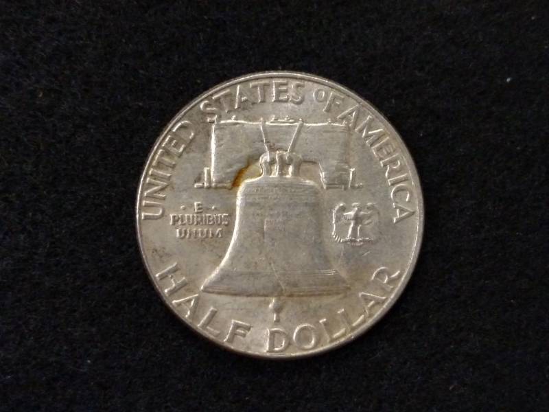 lot 138 image: 1957 Franklin Silver Half Dollar...