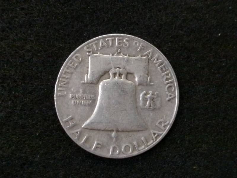 lot 139 image: 1957 D Franklin Silver Half Dollar...