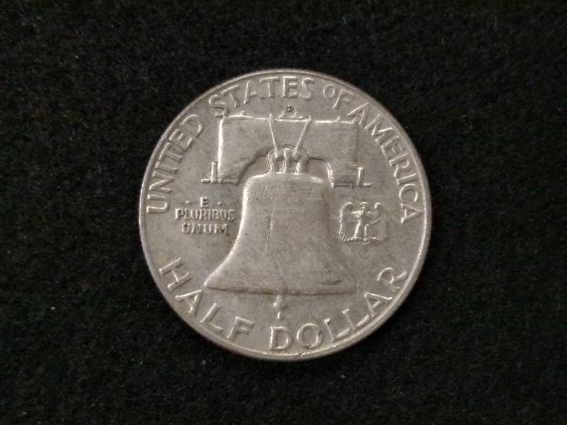 lot 142 image: 1959 D Franklin Silver Half Dollar...