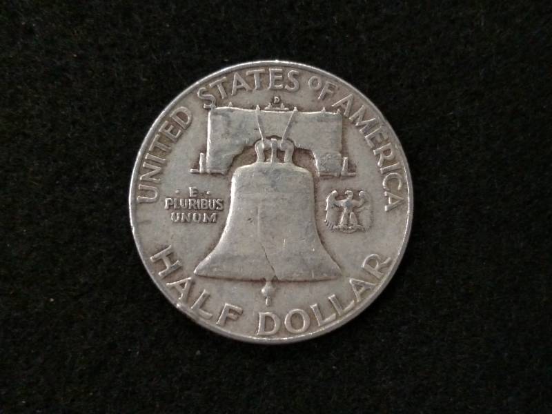 lot 144 image: 1960 D Franklin Silver Half Dollar...