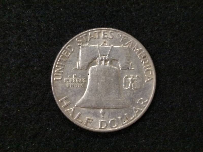 lot 145 image: 1961 D Franklin Silver Half Dollar...