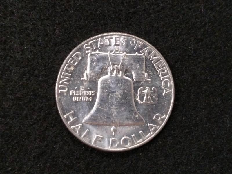 lot 149 image: 1963 D BU Franklin Silver Half Doll...