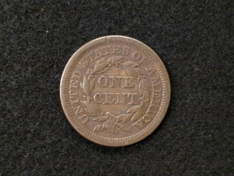 lot 166 image: 1855 Large Cent...