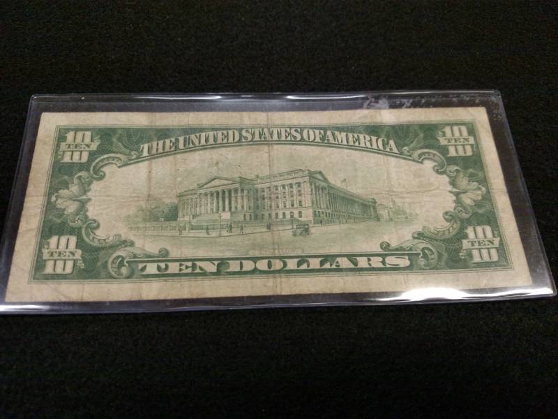 lot 174 image: 1929 Ten Dollars Nation Currency No...