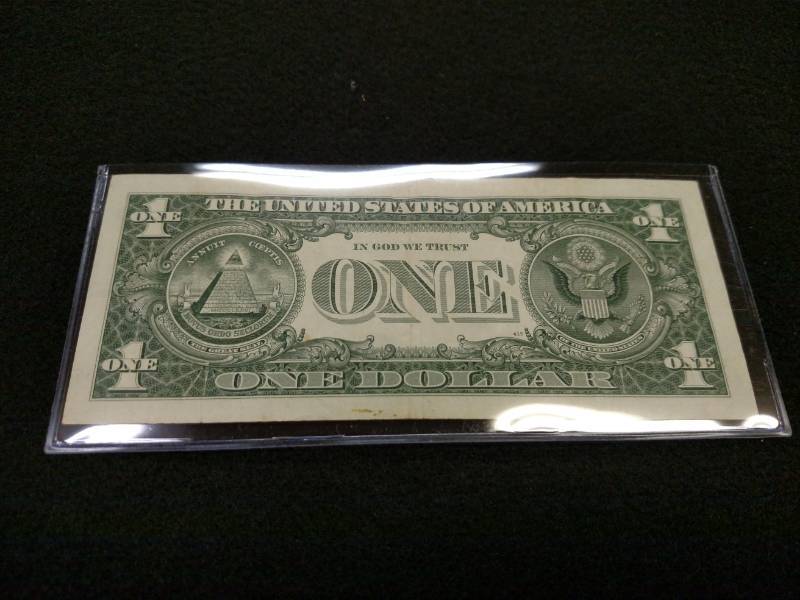 lot 187 image: 1957 B Star Note One Dollar Silver ...