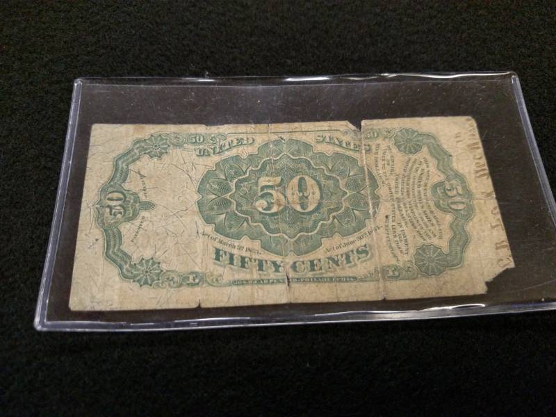 lot 190 image: 1875 Fifty Cents Fractional Currenc...