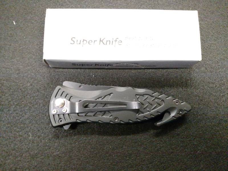 lot 195 image: Super Knife Lock Blade Rescue Knife...