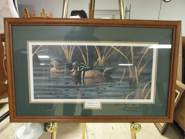 lot 637 image: WOOD DUCKS PRINT BY MARK ANDERSON