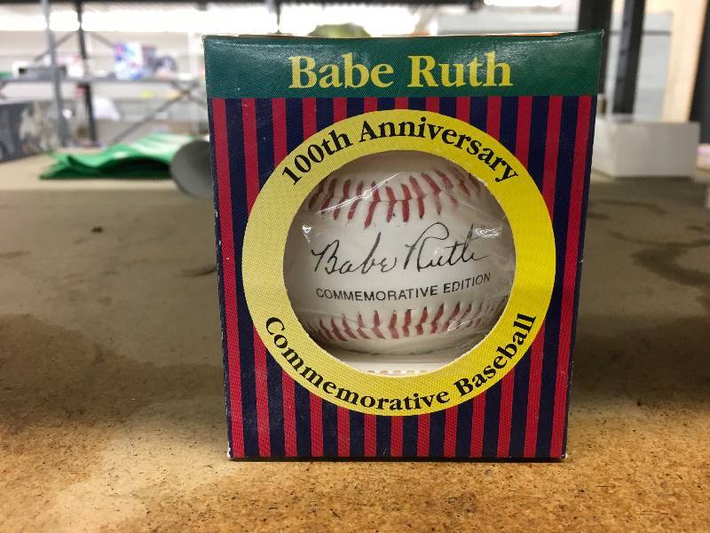 lot 506 image: Autographed Babe Ruth 100th Anniversary Commemorative Baseball